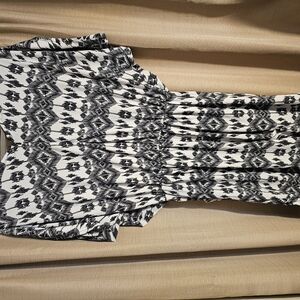 Black and White Patterned Jumpsuit